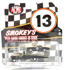 Greenlight Acme Smokey's Chevy C-30 Ramp Truck & #13 1967 Trans Am Camaro 1:64