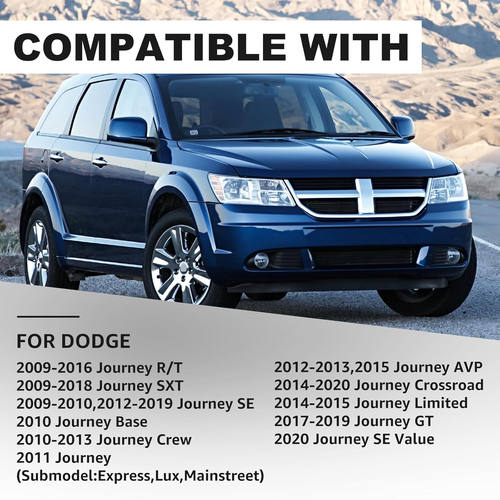 2009-2020 for Dodge Journey Headlight Assembly Pair – Compatible Replacement - Picture 2 of 12