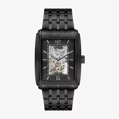 Relic by Fossil Men s Automatic Skeleton Rectangle  Gunmetal Watch ZR77331