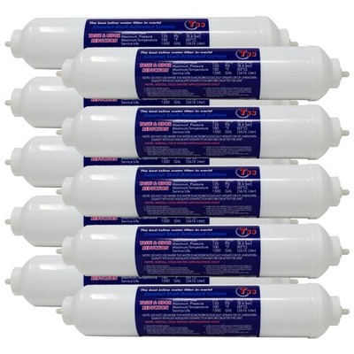 GAC T33 Inline CTO Carbon Water Filter w/ 1/4'' OD Quick Connect NSF Certified