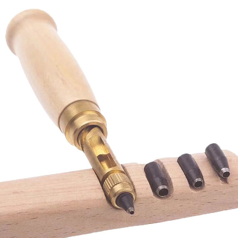 Automatic Belt Leather DIY Hole Punch Rotary Punch 6 Piece Set