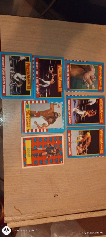 wrestlemania 3 Topps Trading Cards Lot Of 31