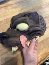 Media Máscara Big Bad Wolf Hombre Lobo Adulto Perro Látex Halloween Vestir Animal