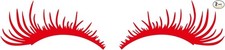 2 PCS Waterproof Red Reflective Eyelash Decals for Car Headlight, U Color: Red
