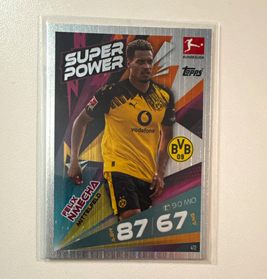 Topps Match Attax 2025/26 Felix Nmecha Super Power Borussia Dortmund #472