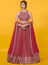 LEHENGA CHOLI INDIAN BOLLYWOOD WEDDING PARTY PAKISTANI WEAR DESIGNER LEHNGA