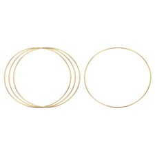 4 Pcs Metal Hoops for Crafts, 7.5 Inch Dream Catcher Rings, Gold