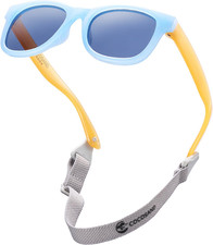 Polarized Baby Sunglasses UV400 Flexible Strap Infant Toddler 0-24 Months