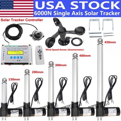 1KW Single Axis Solar Tracker Kit-12V Linear Actuator &LCD Controller &IR Remote
