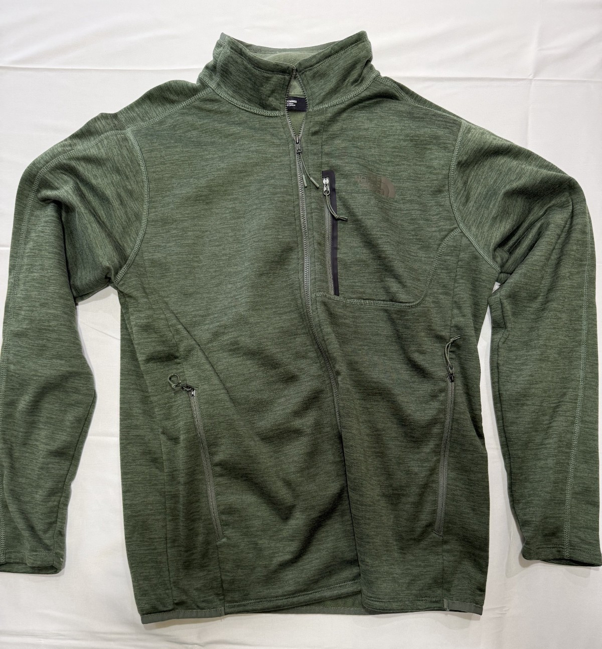 Mens Medium Green Heather Mock Neck