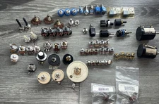 HUGE LOT: 70 Potentiometer, Bournes, Helipot, Centralab, Alpha, Fender, Audio