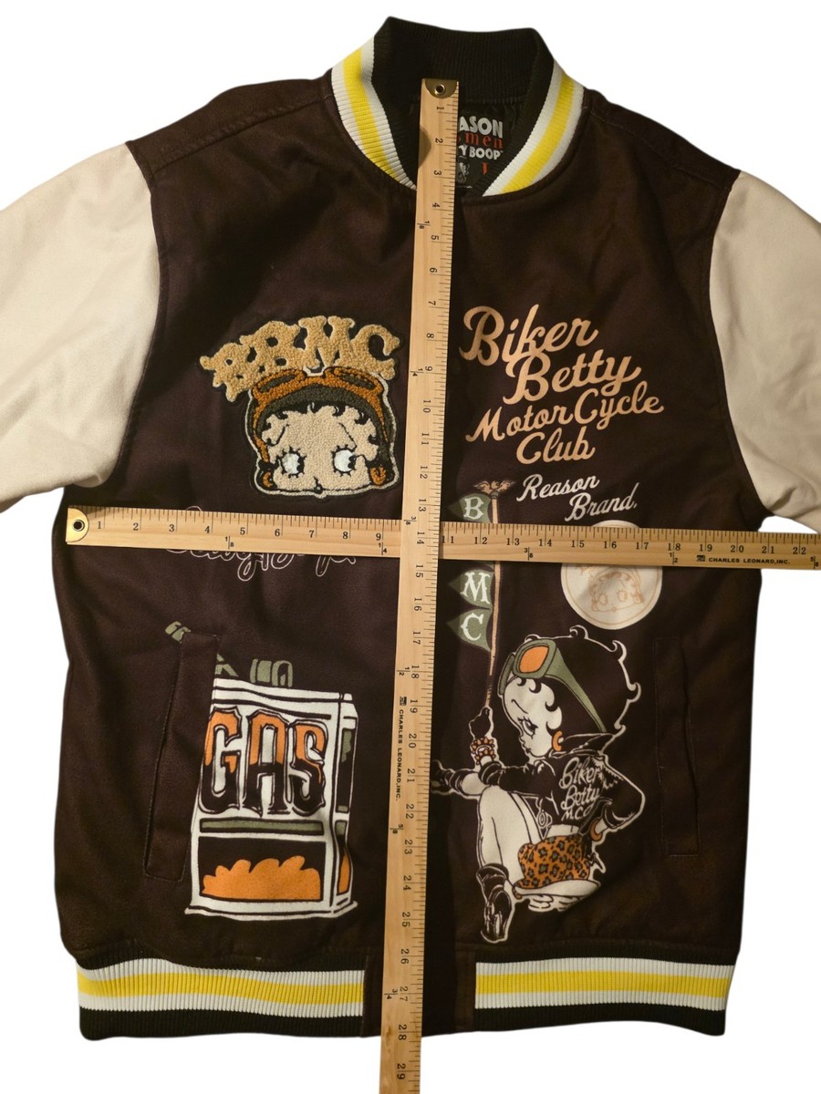 REASON x Betty Boop Letterman Varsity Jacket Size Large Women