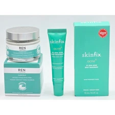 REN Clear Skincare Clearcalm Pore Detox Mask & skinfix acne+ BHA Spot Treatment