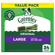 Greenies Large Dental Dog Treats 24 Count Original Flavor 36 oz - Free Fast P P