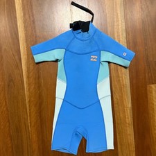 Billabong Toddler Kids Wetsuit Childs Springsuit Surfing Beach Size 4 Shorty Zip