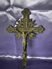 Croce Processionale Astile In Bronzo Dorato Fine 700