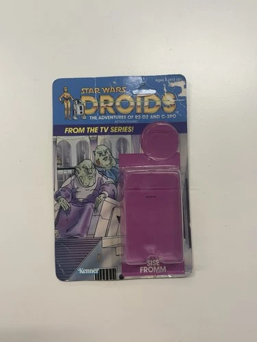 Rare STAR WARS KENNER DROIDS CARDBACK SISE FROMM 1985, Clear Bubble Fully Attach