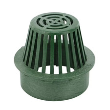 6 In. Plastic round Atrium Drainage Grate in Green