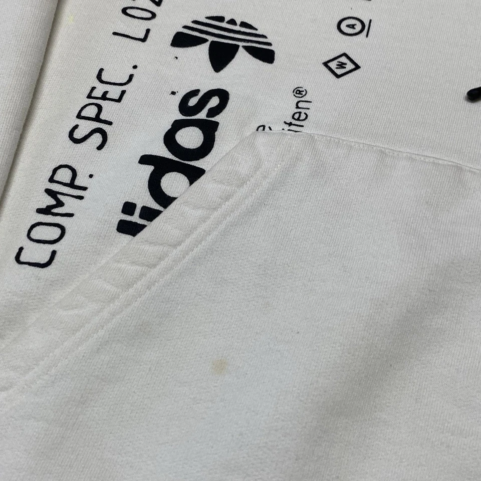 Suéter pulôver Adidas Alexander Wang masculino pequeno branco limitado *falhas* - Imagem 4 de 4