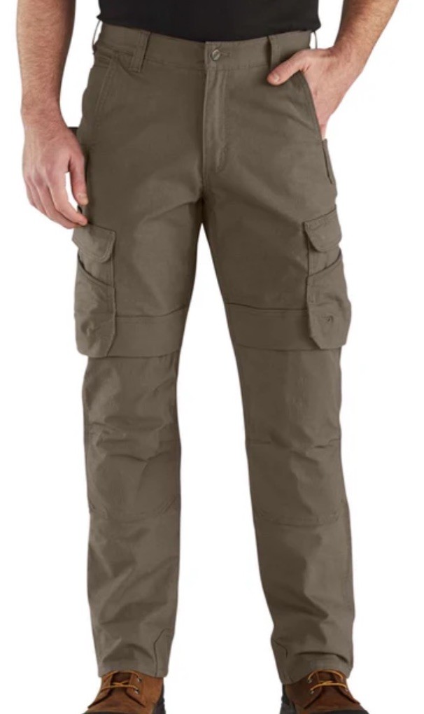 CARHARTT Steel Rugged Flex Canvas Double Front Work Pant-Khaki-Knee Pads-32/30