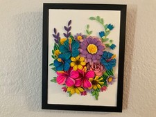 mix quilling flower wall hanging, wall decorations, wall art