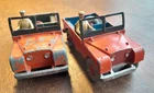 X2 Vintage Meccano/Dinky  - ORANGE LAND ROVERs - no. 340 original
