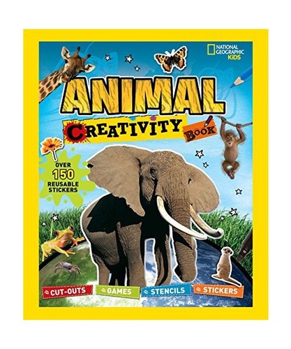 Animal Creativity Book: Cut-Outs, Games, Stencils, Stickers, National Geographic - Afbeelding 1 van 1