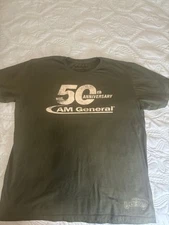 Pre-owned Men A M General L short sleeve tee shirt 50th Anniversary 100% Cotton