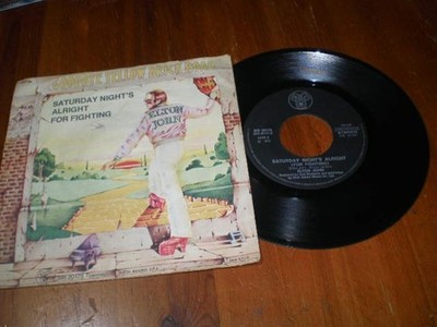 ELTON JOHN - Saturday Night's Alright / Goodbye Yellow Brick - Disc 45 Umdrehungen - DJM - 1973 -
