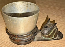 Original U.S. WWII 1944 North African Campaign Souvenir Cup and Bronze Holder