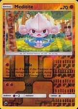 Meditite 76 Common Pokemon Celestial Storm 168 Reverse Holo 2018