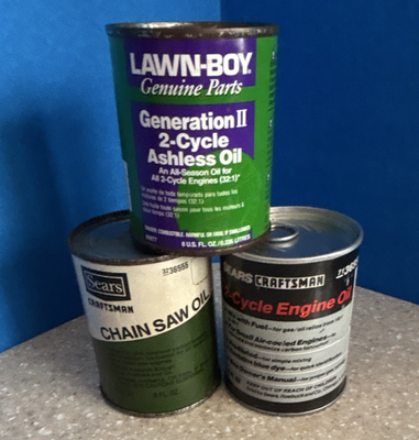 #ad #ad Lawn Boy 2 Cycle Ashless Oil Can amp; Sears Craftsman 2 Cycle Chain Saw Oil $24.99