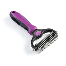 Grooming Rake for Dogs  Cats, Double-Sided Deshedding Brush, Extra-Wide Dematti