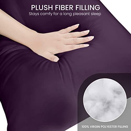 Utopia Bedding Ganzkörperkissen für Erwachsene (lila, 20 x 54 cm), langes Kissen - Bild 3 von 7