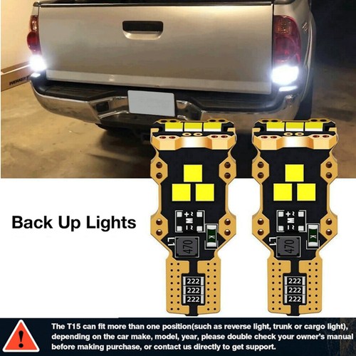 2 LED BACKUP REVERSE Light Bulb 921 912 T15 W16W 906 916 Super White 6000K Xenon - Picture 10 of 10
