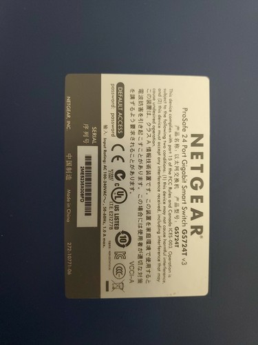 NETGEAR GS724T Proafe 24GigabitSmartSwitch.24 PORT SWITCH. ALL PORTS TESTED. - Picture 5 of 8