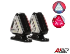 Set Of Led Mini Side Marker Rear Outline Triangle Lights For Trailer Truck Lorry