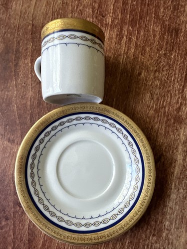 Winterling Bavairia China Demitasse Cup & Saucer Cobalt Bue and Gold Germany - Picture 2 of 9