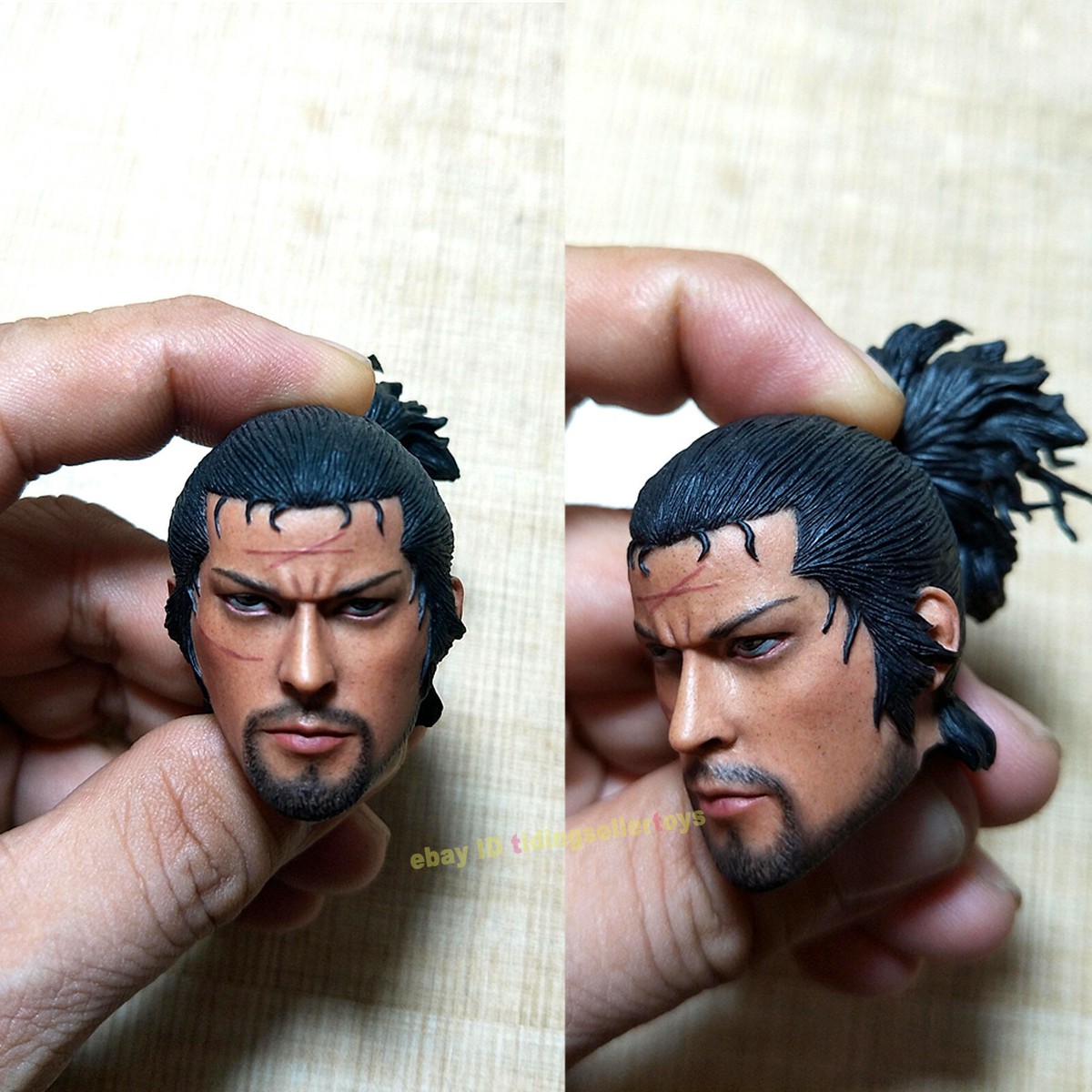 Wolfking 1/6 Miyamoto Musashi Head Sculpt For 12'' Action Figure
