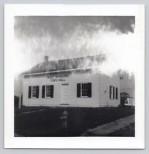 West Kewaunee Town Hall just before demolition Wisconsin 1970s Found Photo