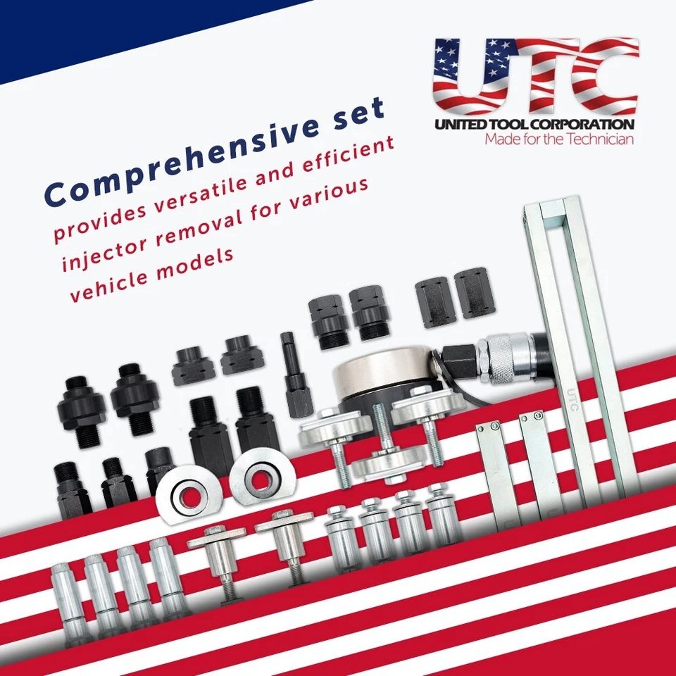 Injector Extractor Puller Remover Universal 10 Ton Hydraulic Cylinder Master Set - Image 3 of 4