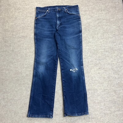 Wrangler Jeans 32x29 Blue Pants Cowboy Cut Stretch 937STR Faded Denim Tag  34x30