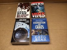 NEW 4 Books Greg Bear Foundation &Chaos, Vitals, Eon, & Blood Music