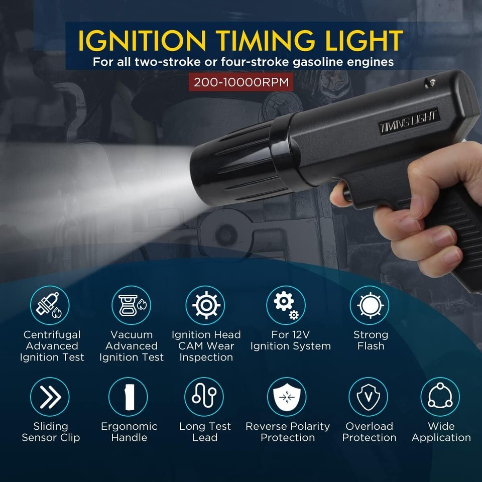 Automotive Ignition Timing Light,12V Strobe Lamp Petrol Engine Timing