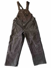 Carhartt FR Quick Duck Bib Overalls, 40 x 32, Brown