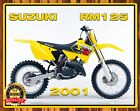 2001 Suzuki Rm125 - Motocross - Motorcycles - Metal Sign 11 x 14