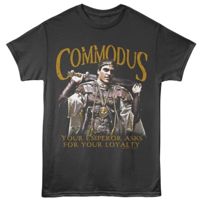 GLADIATOR Movie T-Shirt MAXIMUS YOUR EMPEROR ASKS YOU Official Stone Cotton