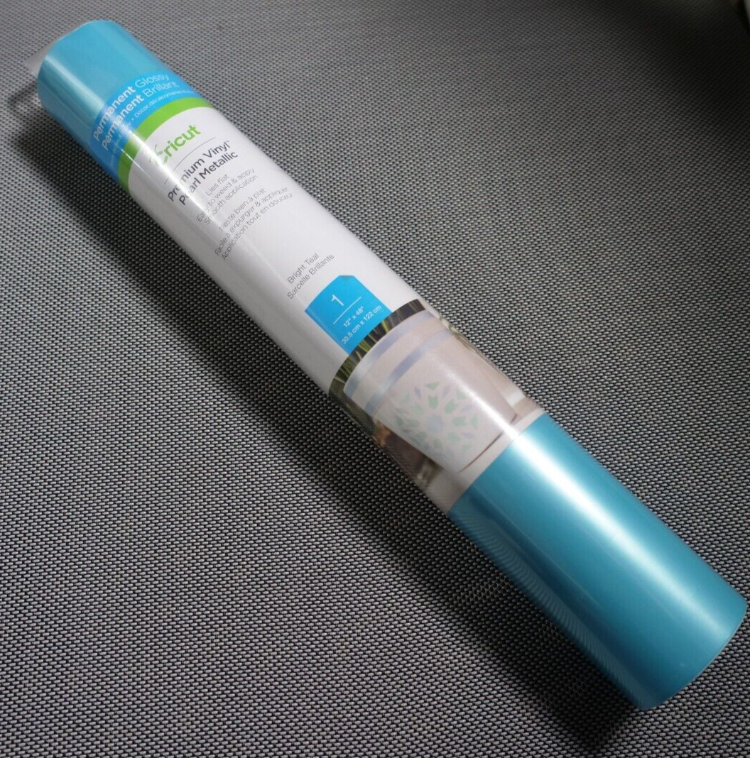 Cricut Premium Vinyl Pearl Metallic - 12x48 - Bright Teal | eBay