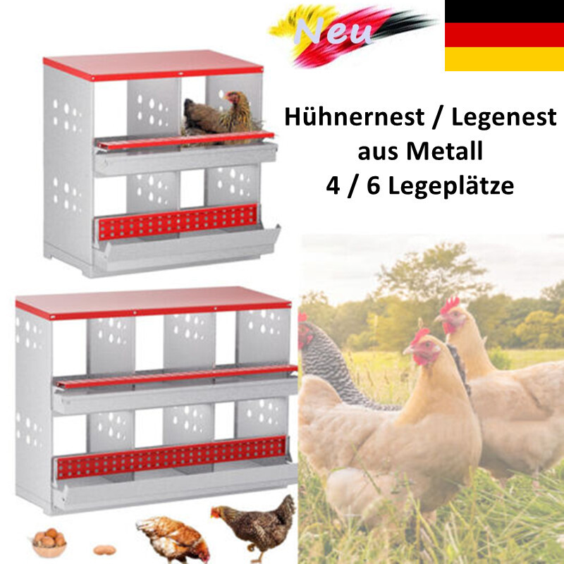Hühnernest Legenest Metall Abrollnest Brutnest Legebox 4 oder 6 Nesten Eiernest