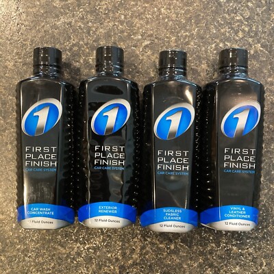 Premium First Place Finish Car Care Products System 12 OZ Kit 4 Bottle Set